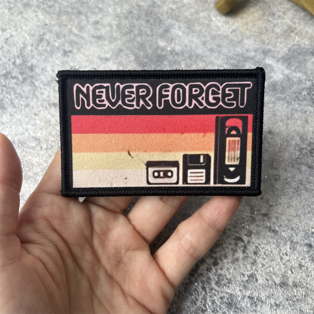 Urban Backpack Tactical - NEVER FORGET Funny Tape Morale Badge