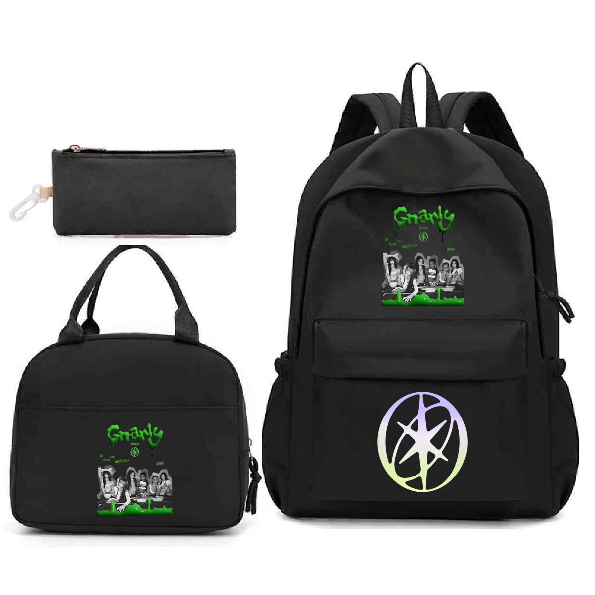 Casual Katseye Print Three Pie - School Backpack Teen avis et prix