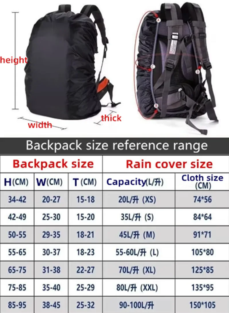 New Reflective Waterproof Back - Rain Cover Backpack avis et prix
