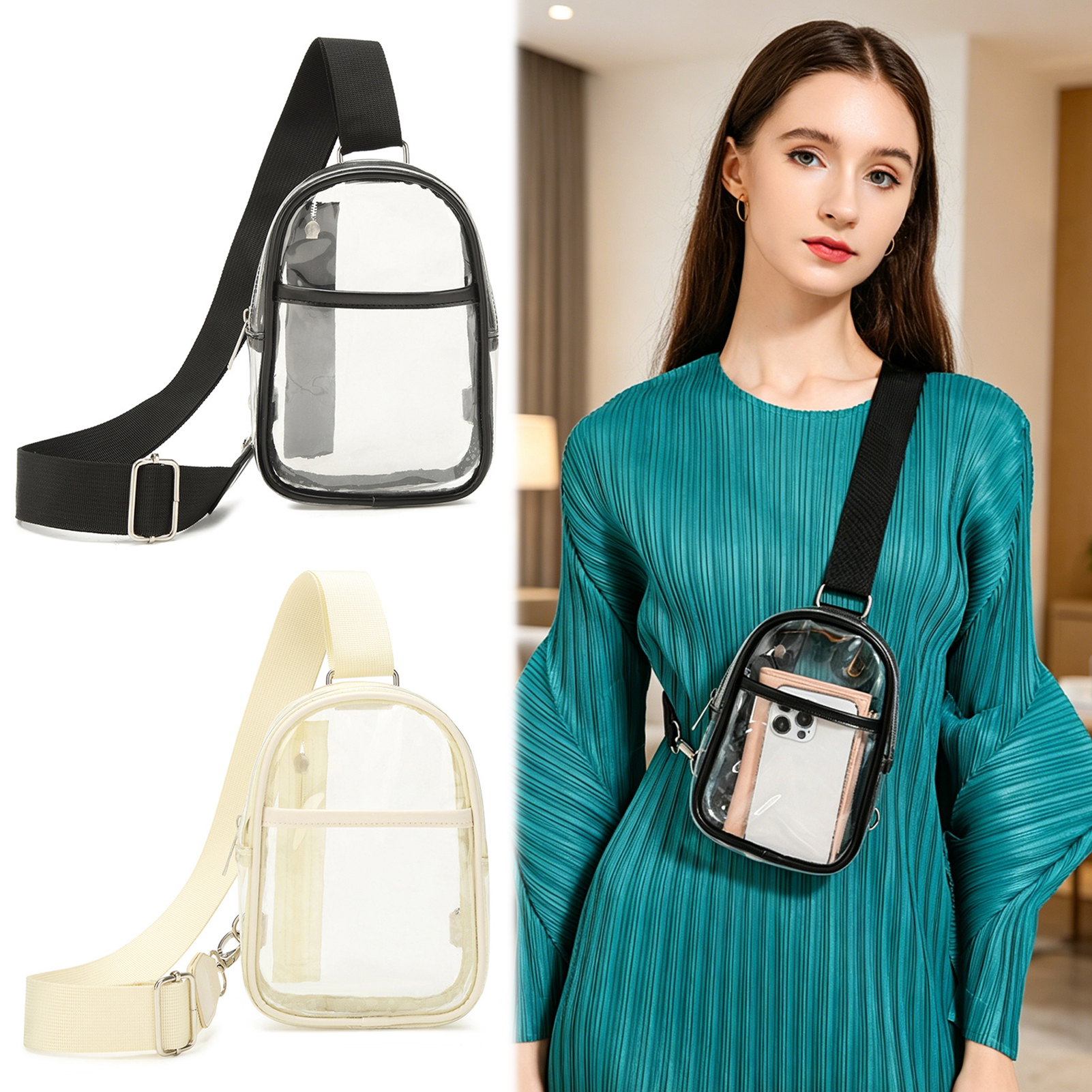 Clear Sling Bag,Waterproof Sho - Sling Backpack Shoulder avis et prix