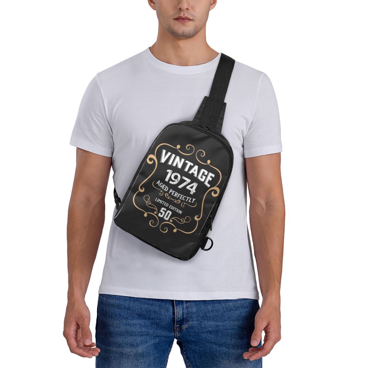 50th Birthday Vintage 1974 Age - Sling Backpack Shoulder avis et prix