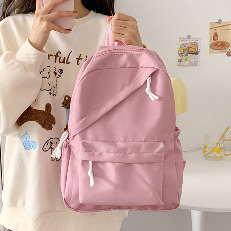 Solid Color Women Backpack Lar - School Backpack Teen avis et prix