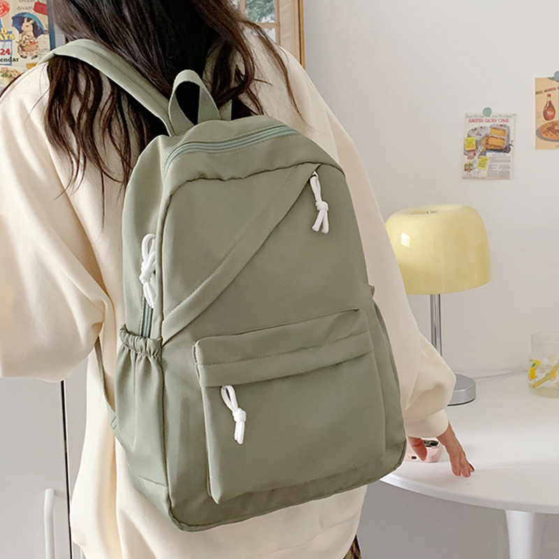 Solid Color Women Backpack Lar - School Backpack Teen avis et prix