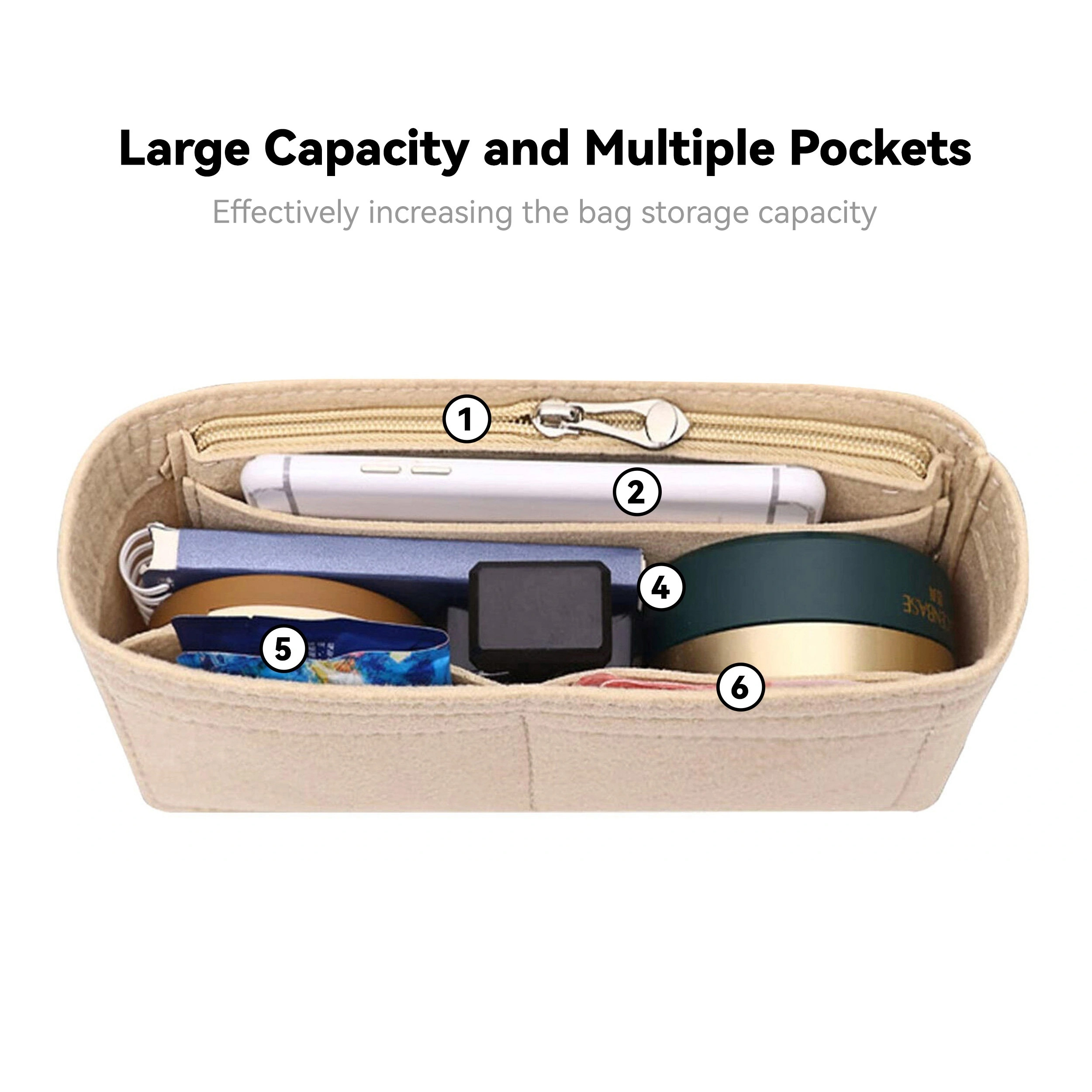 Felt Insert Bag Organizer, Mak - Backpack Insert Organizer avis et prix