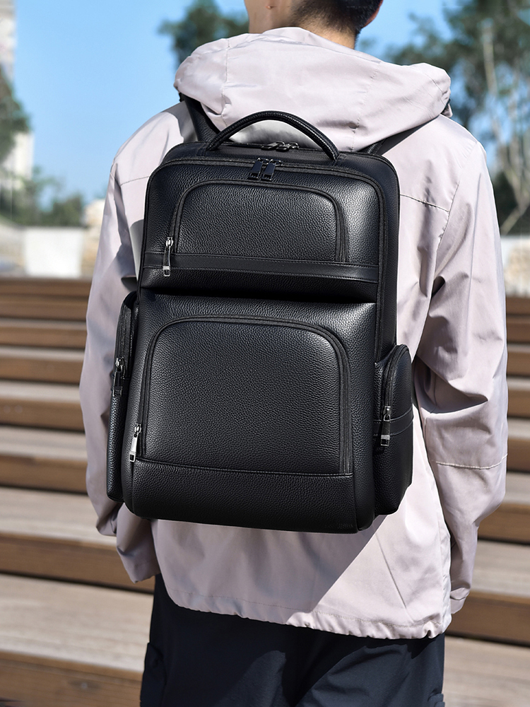 Men's Fashion Backpack PU Leat - Laptop Backpack 15.6 avis et prix