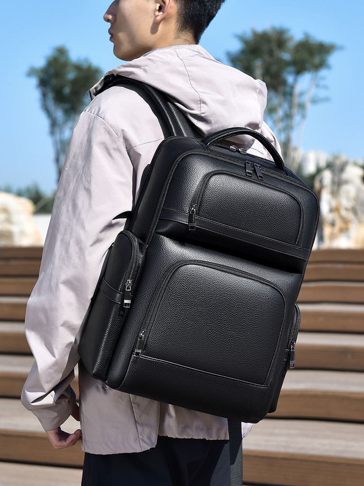 Men's Fashion Backpack PU Leat - Laptop Backpack 15.6 avis et prix