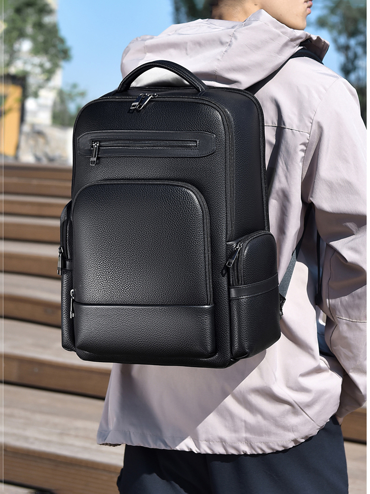 Men's Fashion Backpack PU Leat - Laptop Backpack 15.6 avis et prix