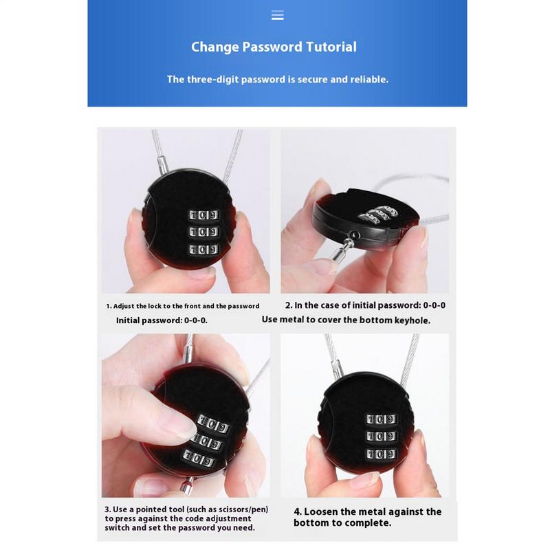 Round Shape Luggage Combo Lock - Backpack Lock Combo avis et prix