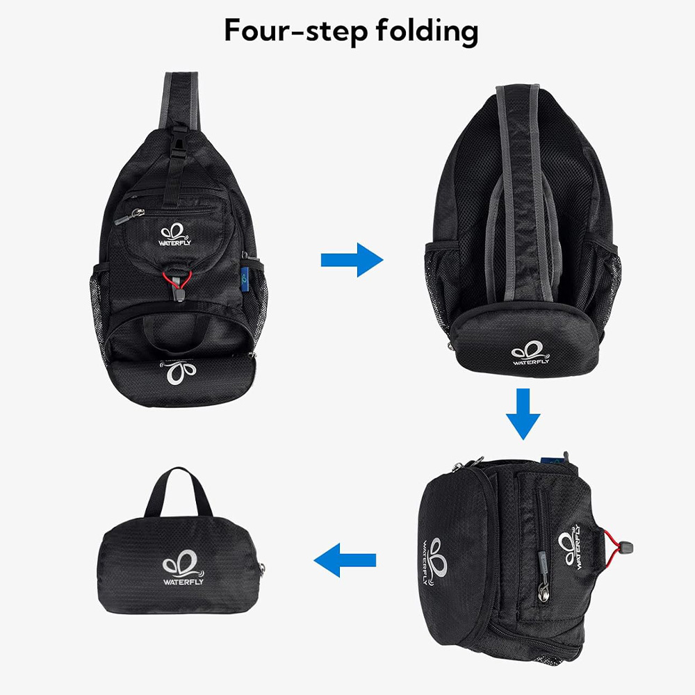 WATERFLY Chest Bag Shoulder Sm - Canvas Backpack Casual avis et prix