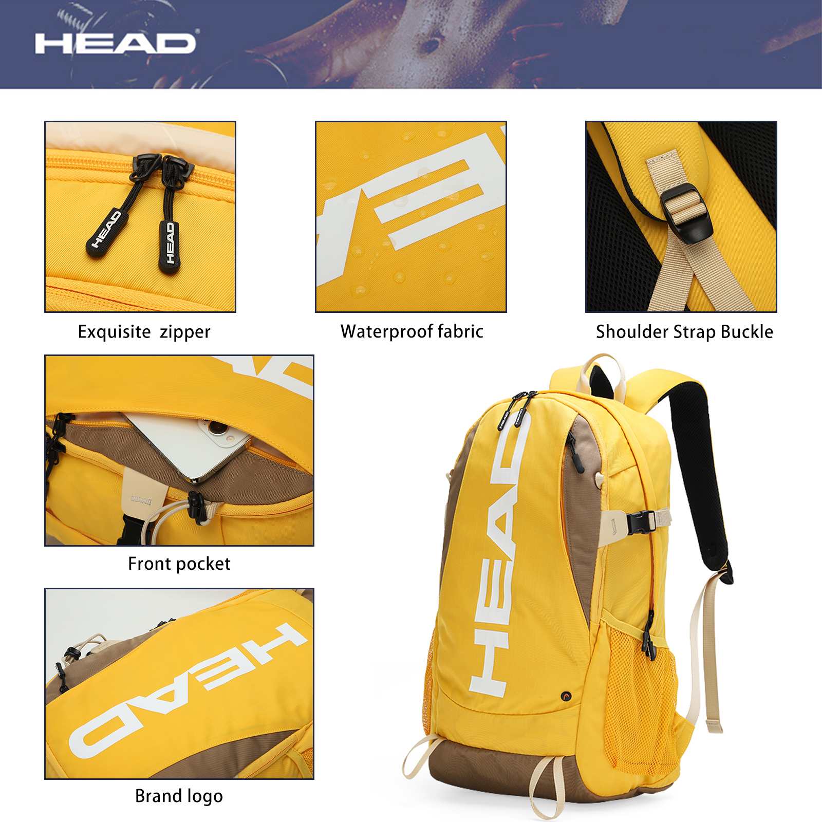HEAD Waterproof Sport Gym Back - Hiking Backpack Waterproof avis et prix